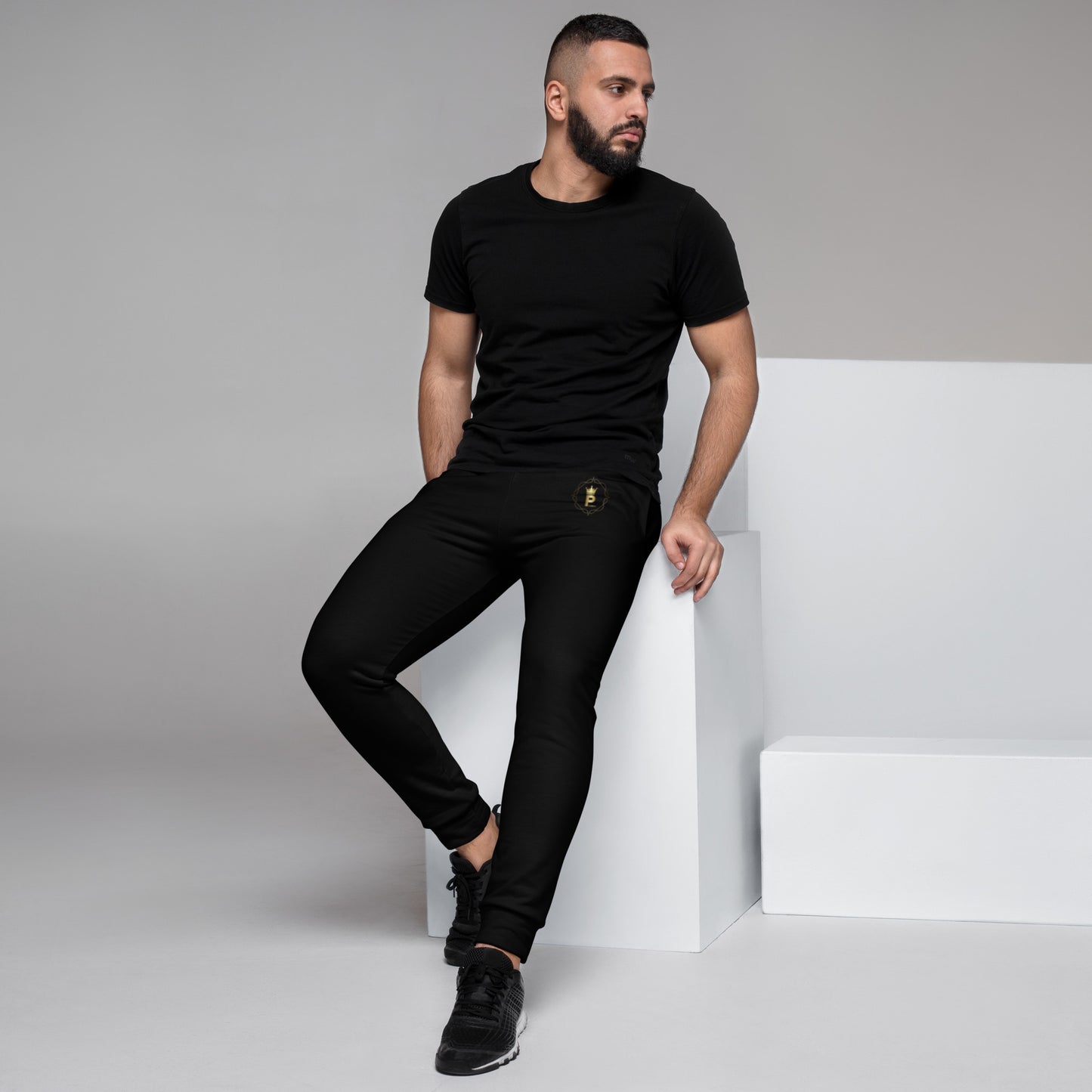 Men's Joggers (black, Princedon gold)