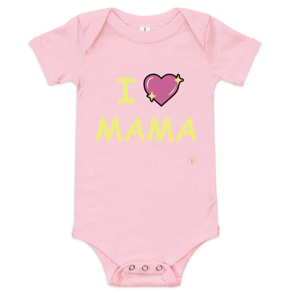 Baby Short Sleeve One Piece (I Love Mama)