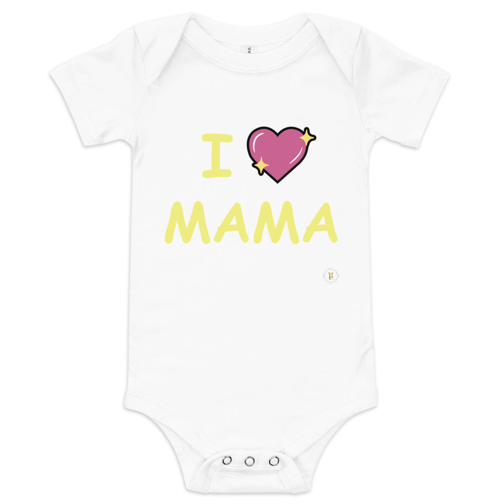 Baby Short Sleeve One Piece (I Love Mama)