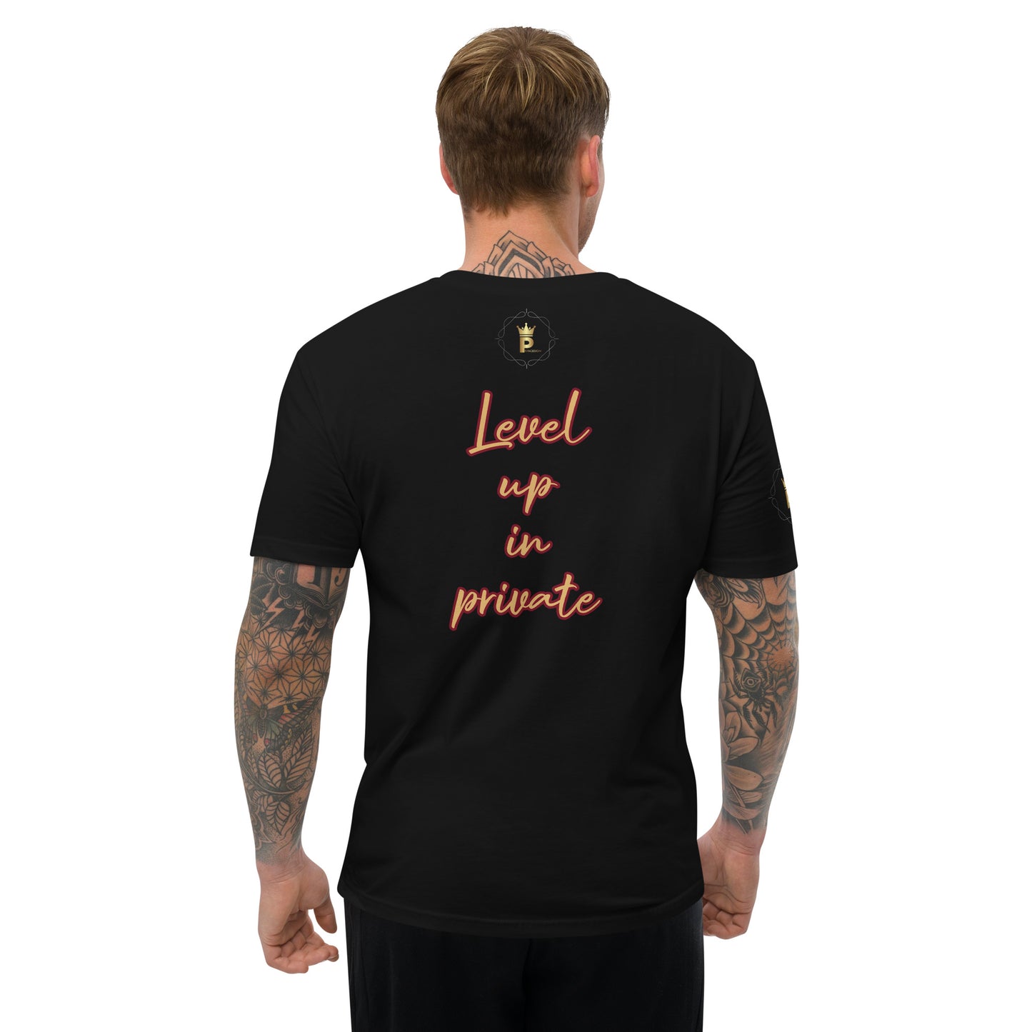 Men's Short Sleeve T-shirt (Lion Level Up In Private)