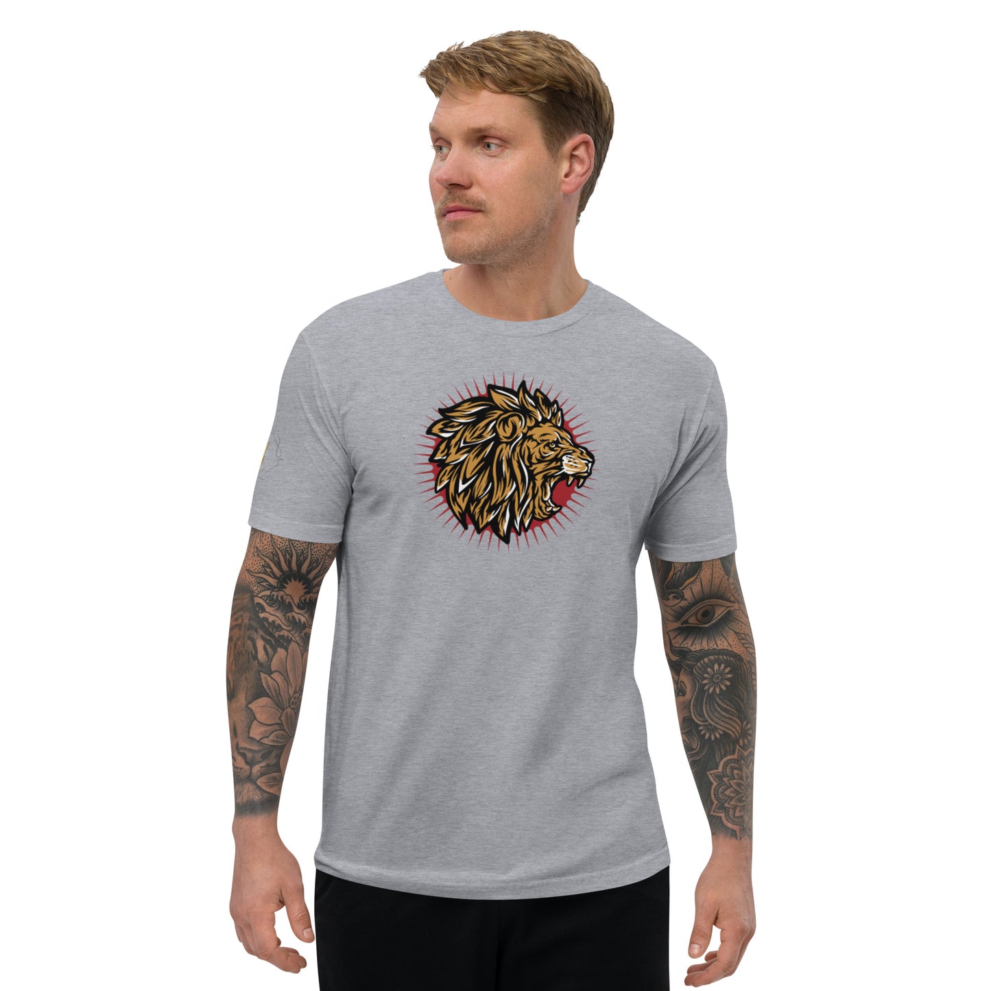 Men's Short Sleeve T-shirt (Lion Level Up In Private)