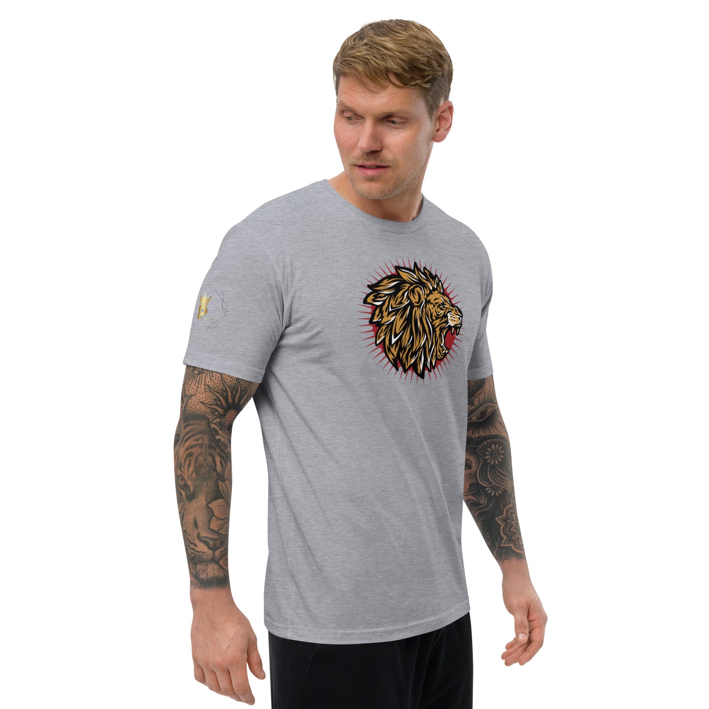 Men's Short Sleeve T-shirt (Lion Level Up In Private)