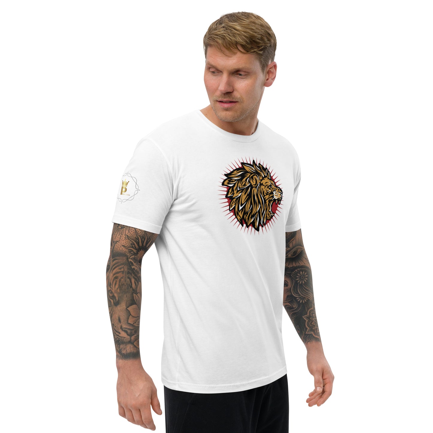 Men's Short Sleeve T-shirt (Lion Level Up In Private)