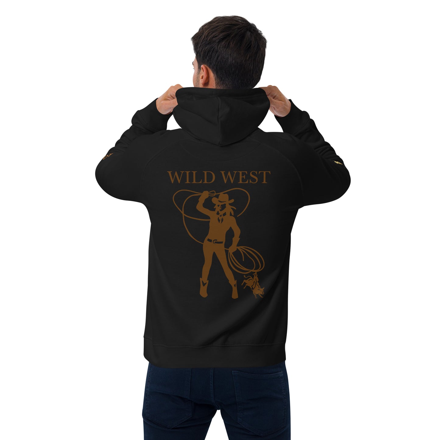 Unisex eco raglan hoodie (WILD WEST)