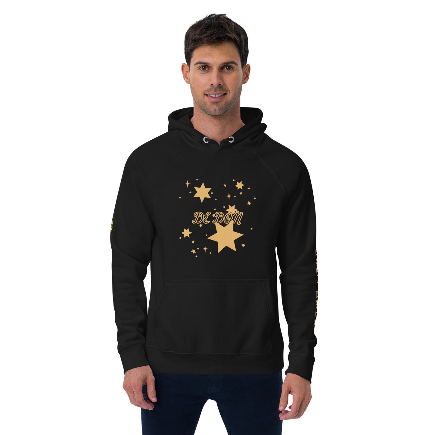 Unisex eco raglan hoodie (FIVE STAR GOLD DE DON)