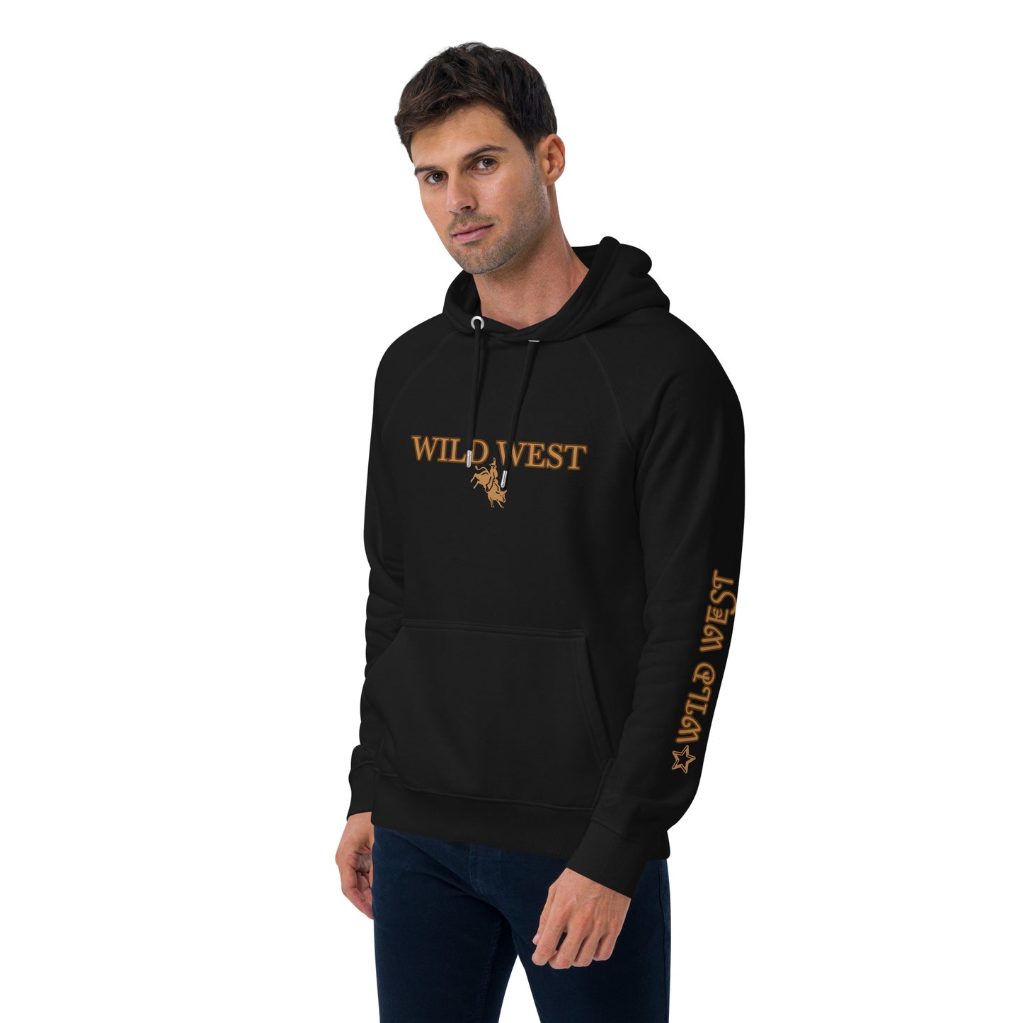 Unisex eco raglan hoodie (WILD WEST)