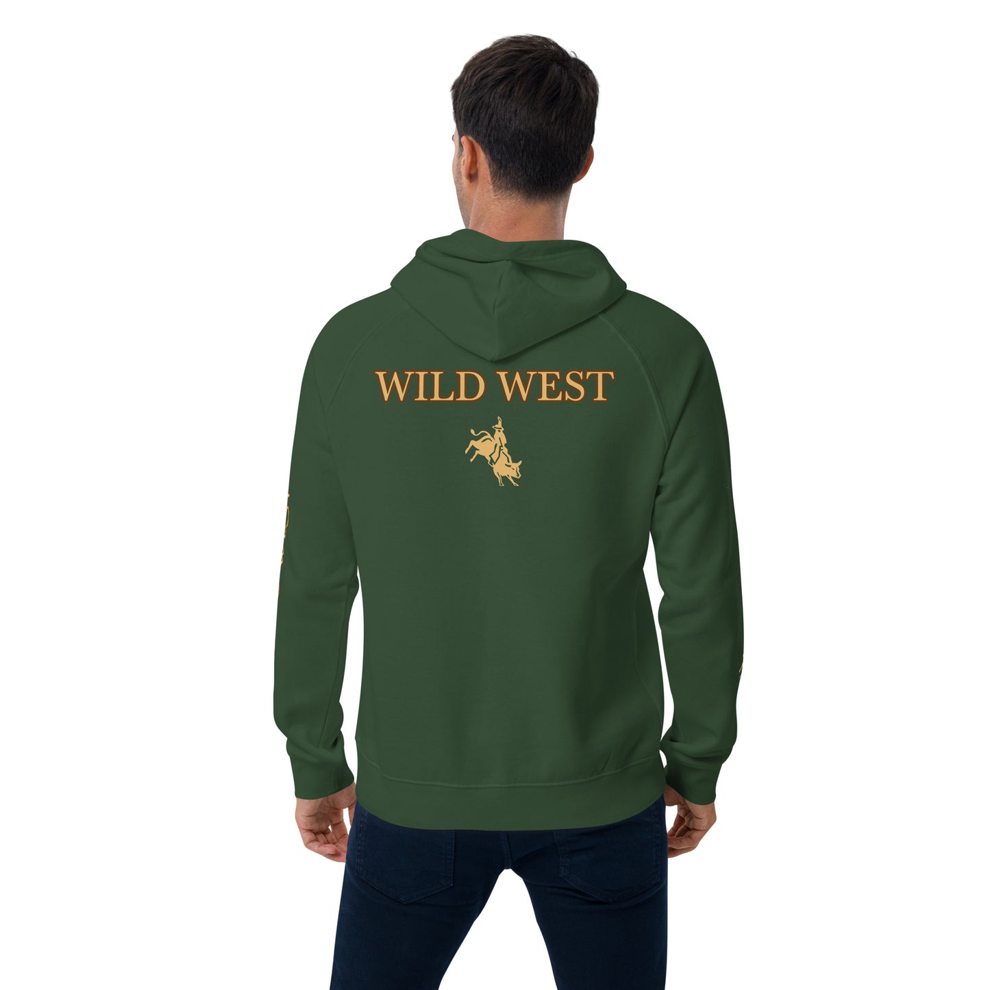 Unisex eco raglan hoodie (WILD WEST GOLD)