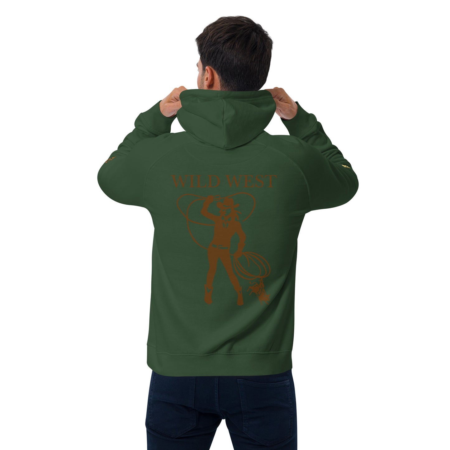 Unisex eco raglan hoodie (WILD WEST)