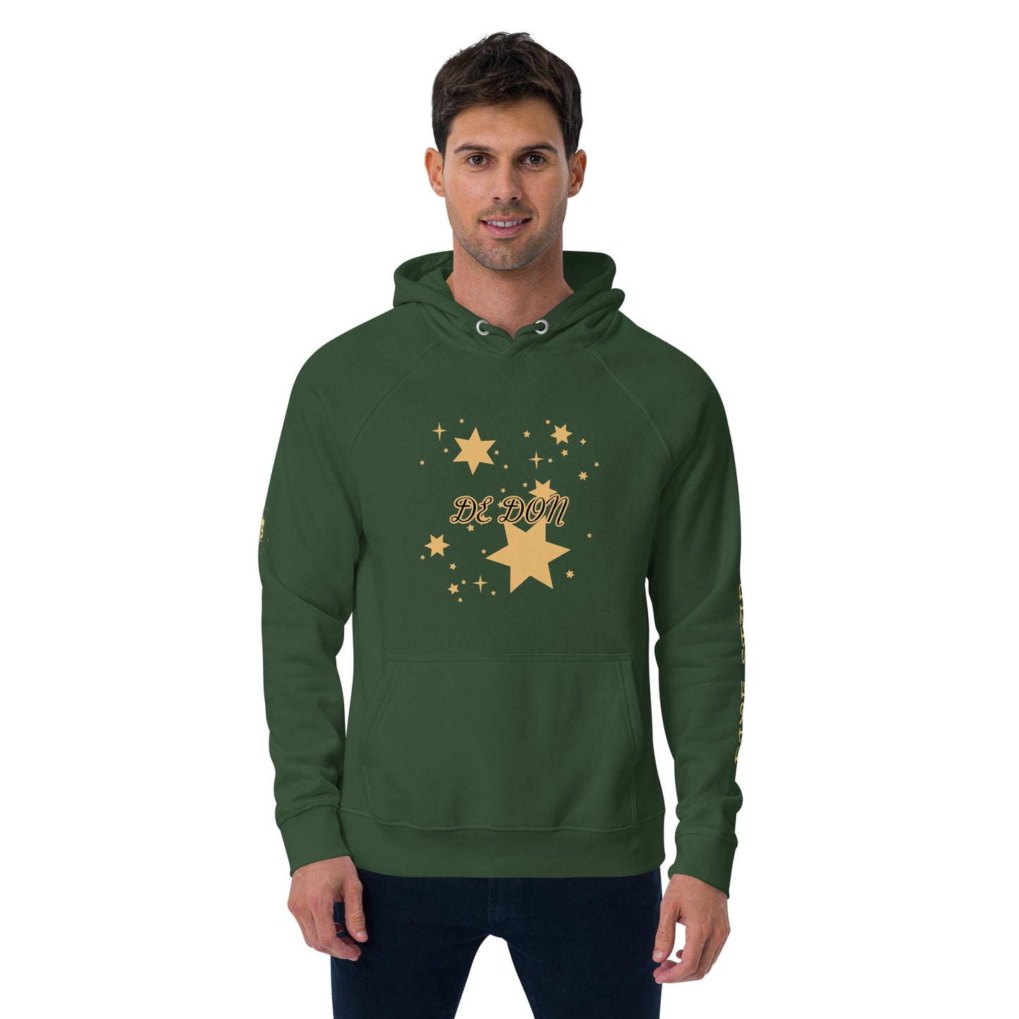 Unisex eco raglan hoodie (FIVE STAR GOLD DE DON)