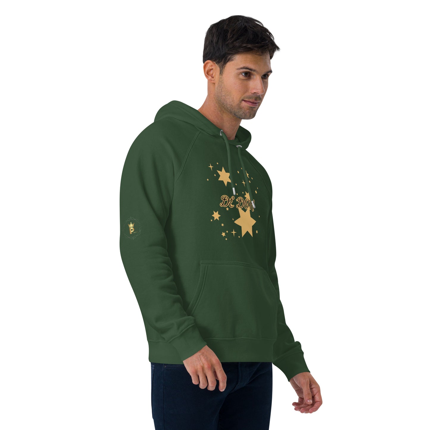Unisex eco raglan hoodie (FIVE STAR GOLD DE DON)