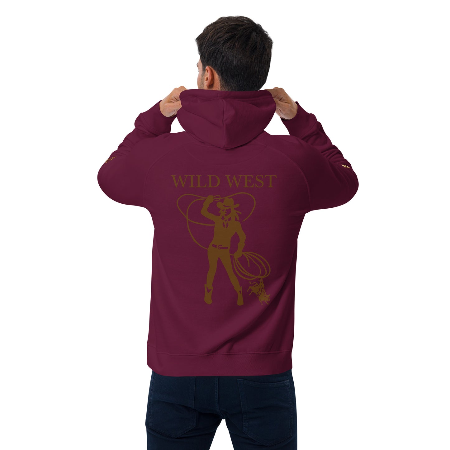 Unisex eco raglan hoodie (WILD WEST)