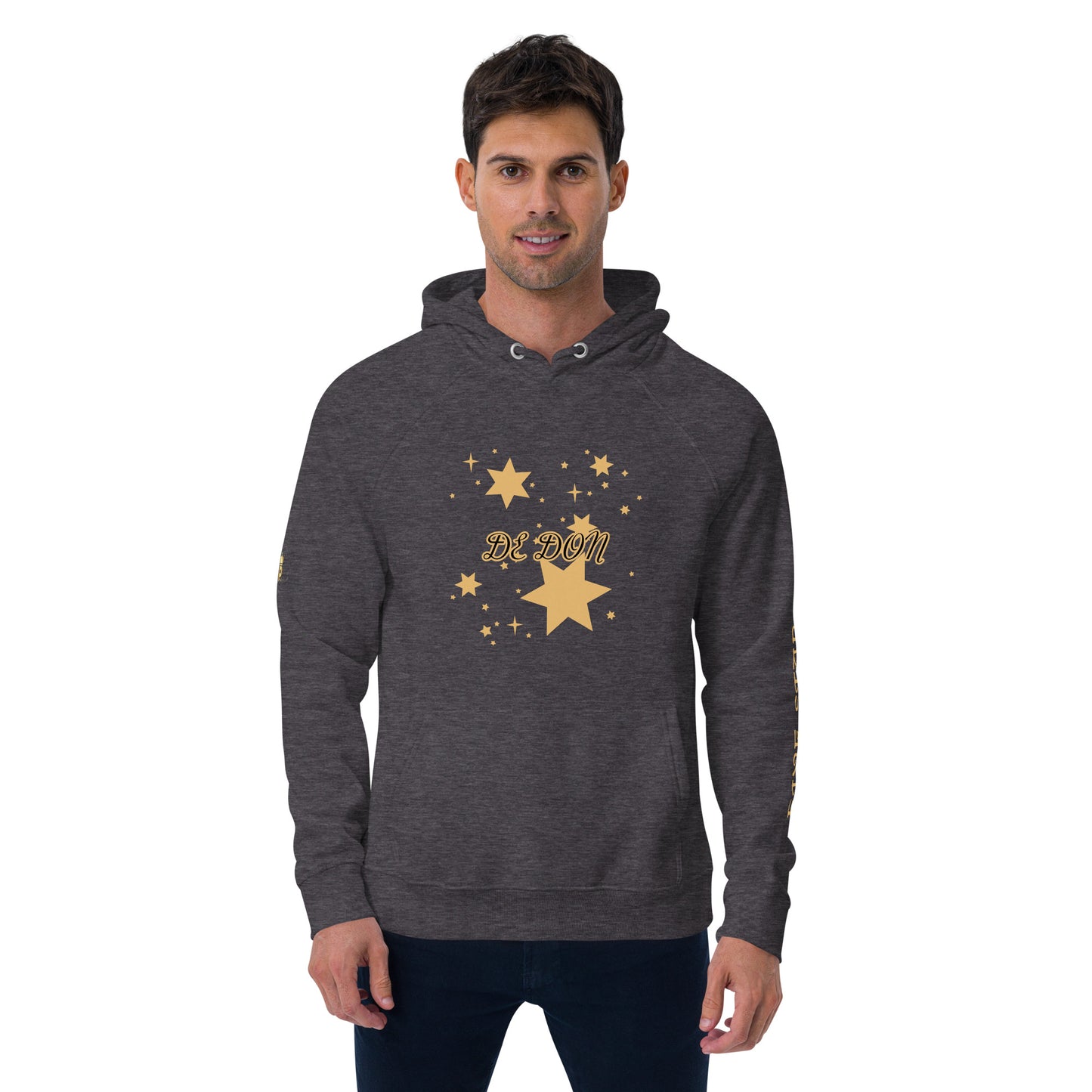 Unisex eco raglan hoodie (FIVE STAR GOLD DE DON)