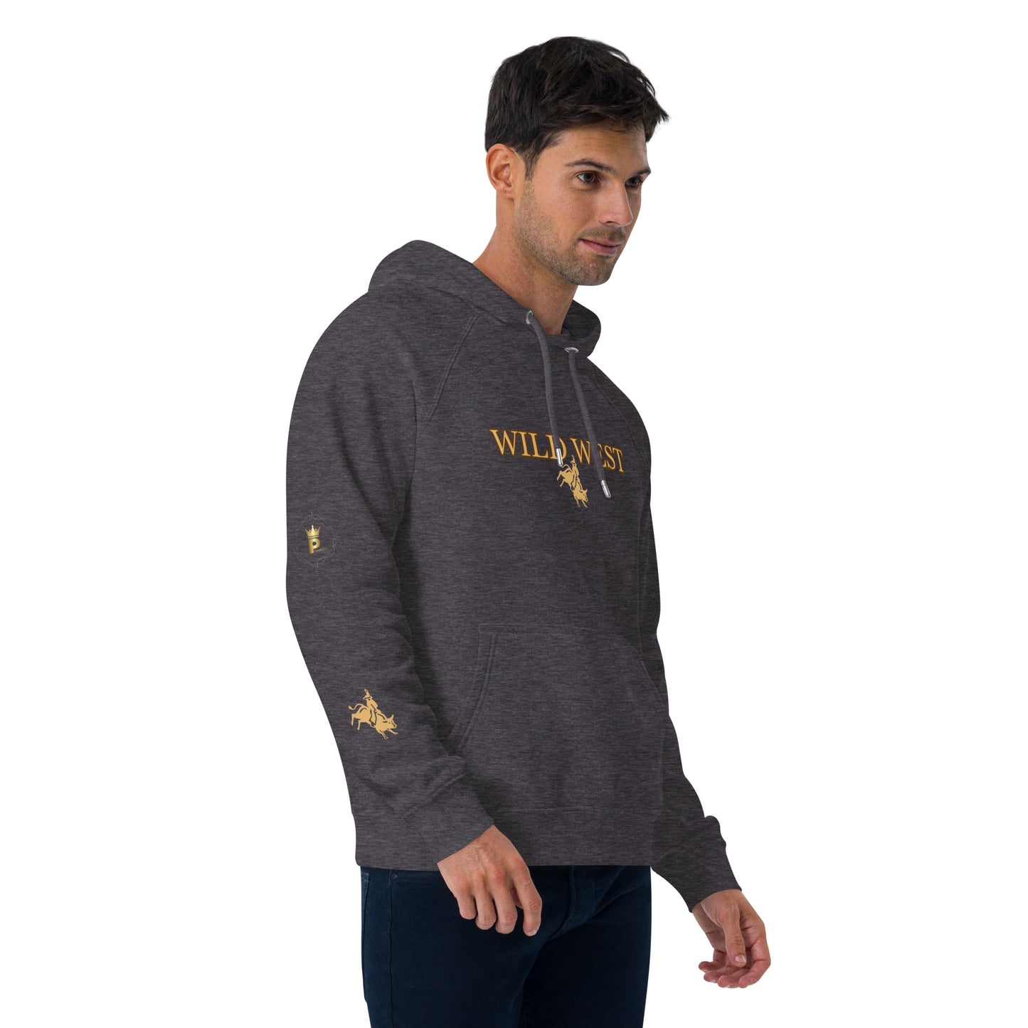 Unisex eco raglan hoodie (WILD WEST GOLD)
