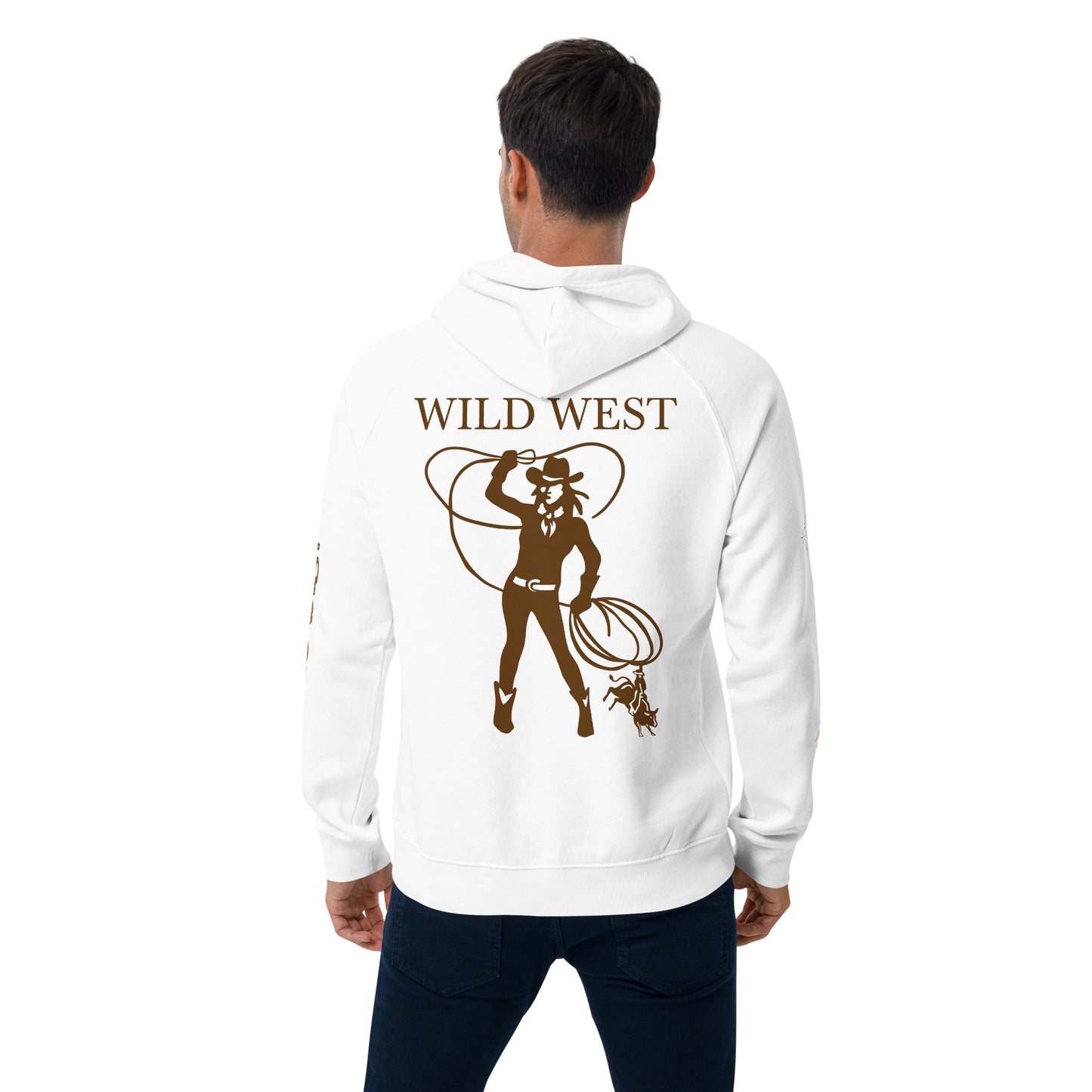 Unisex eco raglan hoodie (WILD WEST)