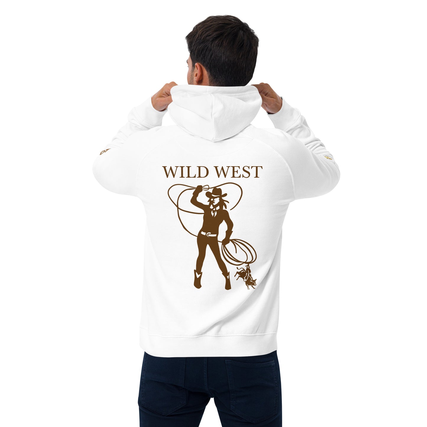 Unisex eco raglan hoodie (WILD WEST)