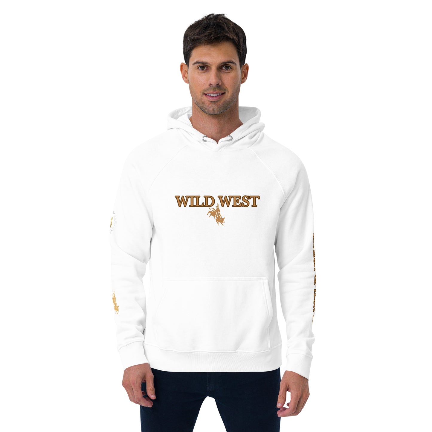Unisex eco raglan hoodie (WILD WEST)