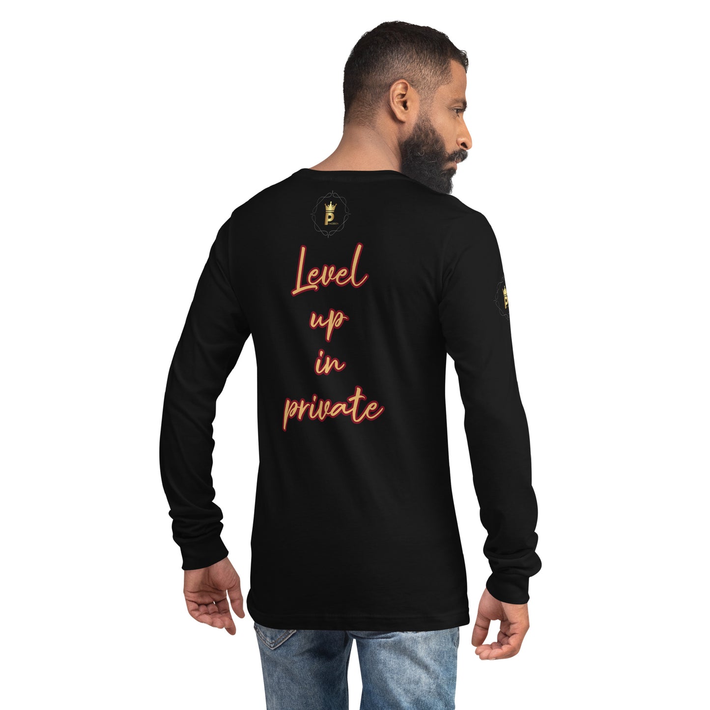 Men's Long Sleeve Tee (Lion Level Up In Private)