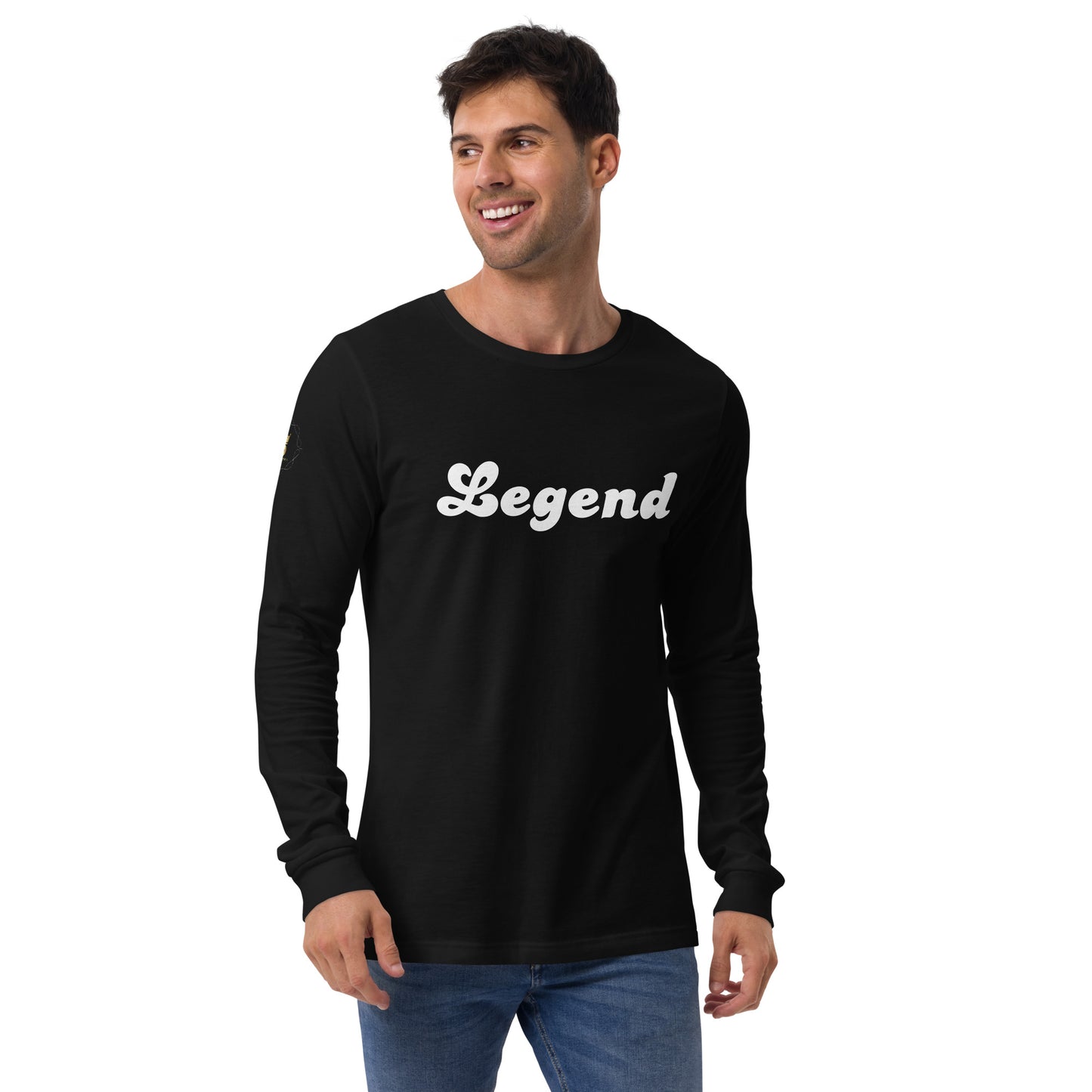 Men's Long Sleeve Tee (Legend, white text)