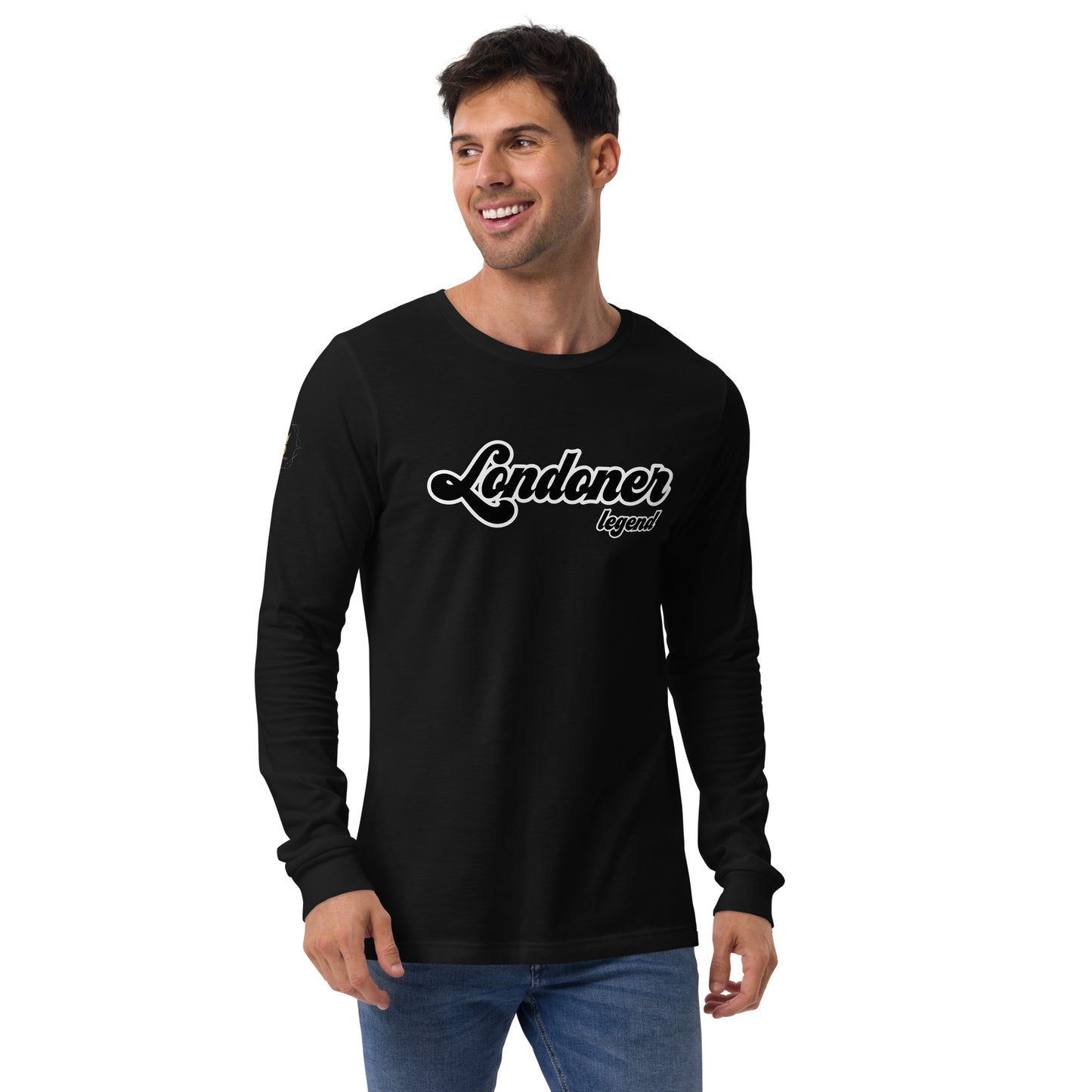 Men's Long Sleeve Tee (Londoner Legend, black text)