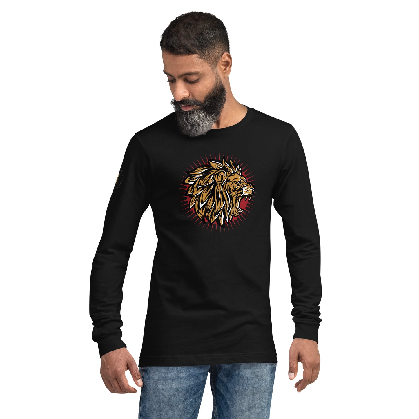 Men's Long Sleeve Tee (Lion Level Up In Private)