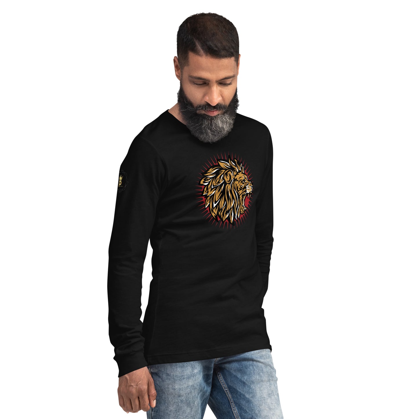 Men's Long Sleeve Tee (Lion Level Up In Private)