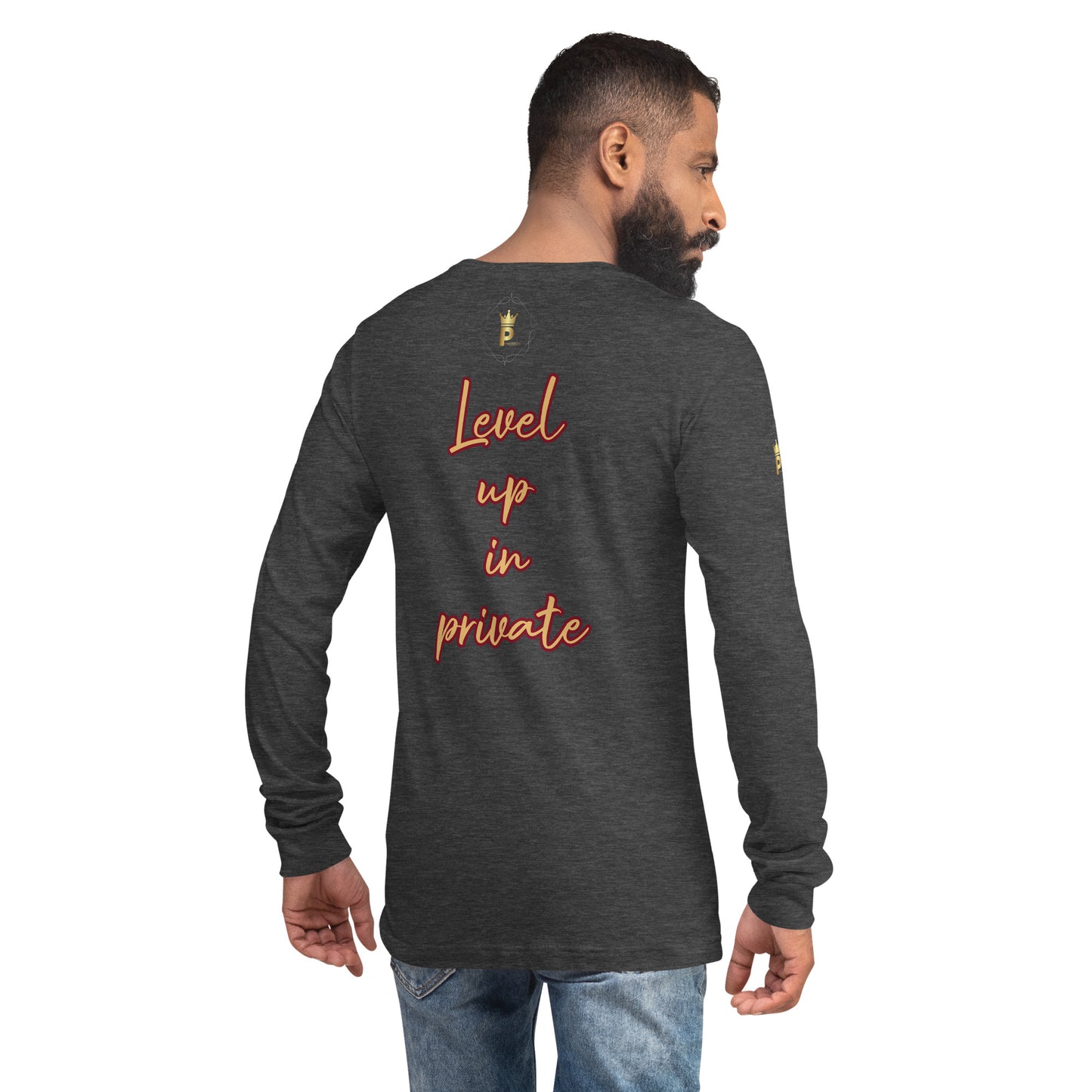 Men's Long Sleeve Tee (Lion Level Up In Private)
