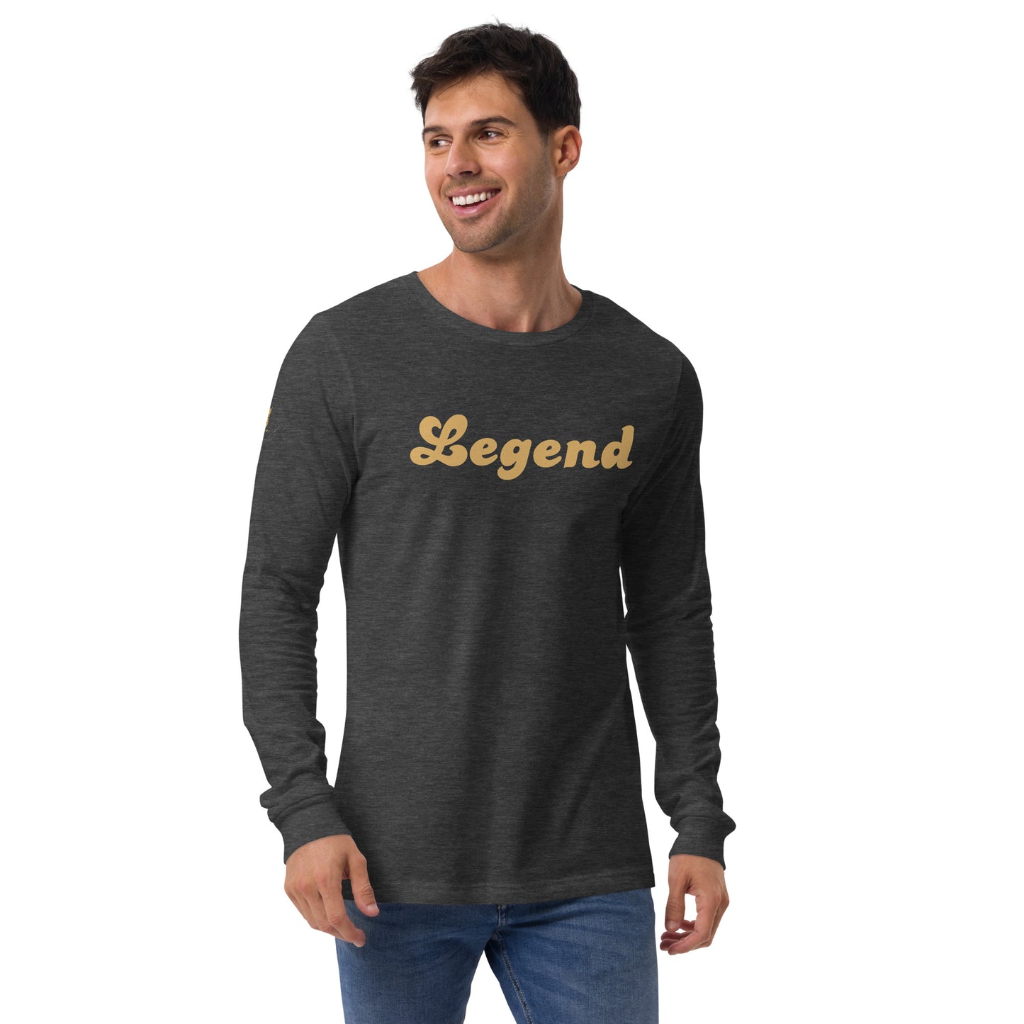 Men's Long Sleeve Tee (Legend, gold text)