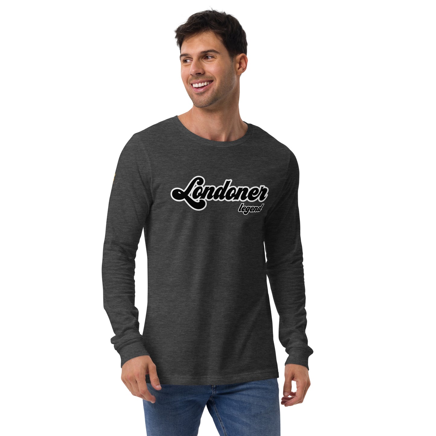Men's Long Sleeve Tee (Londoner Legend, black text)