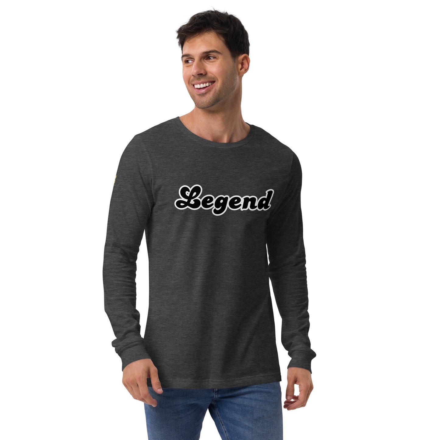 Men's Long Sleeve Tee (Legend, black/white text)