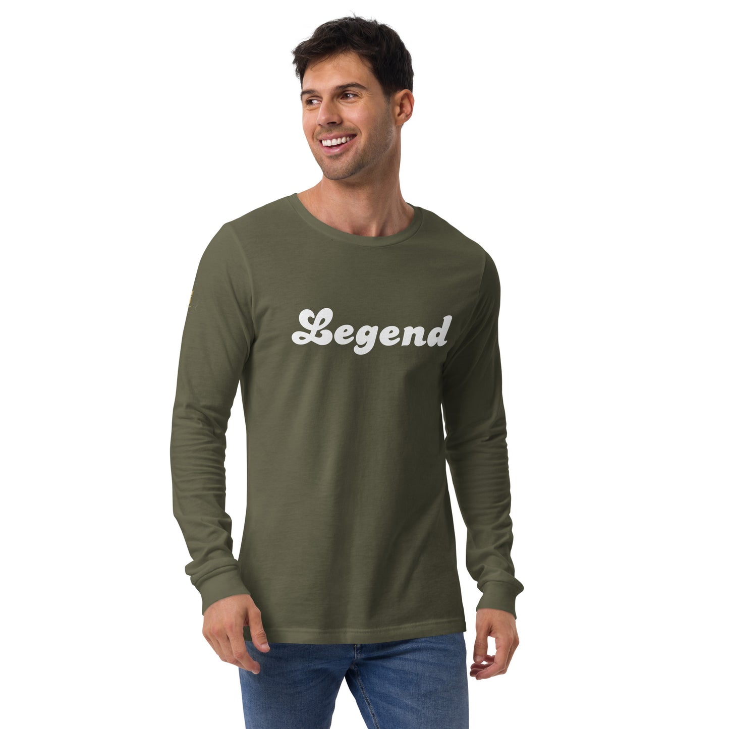 Men's Long Sleeve Tee (Legend, white text)