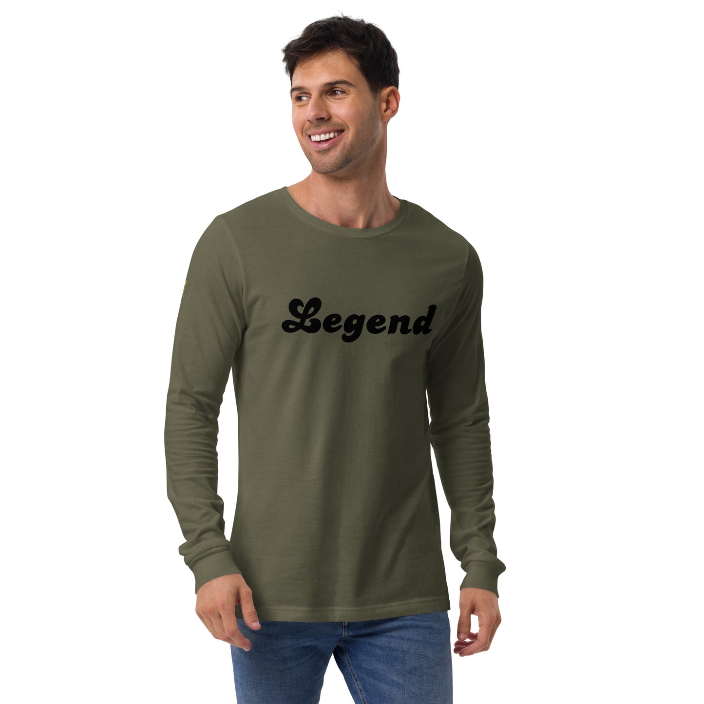 Men's Long Sleeve Tee (Legend, black text)