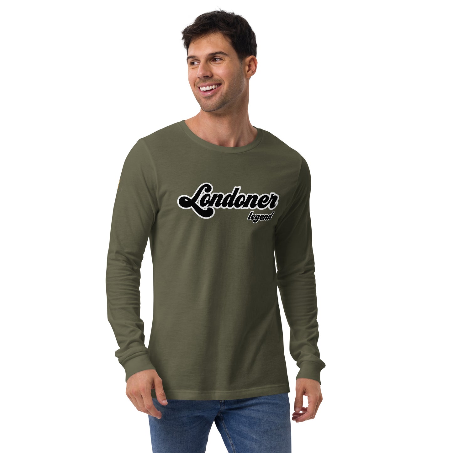 Men's Long Sleeve Tee (Londoner Legend, black text)