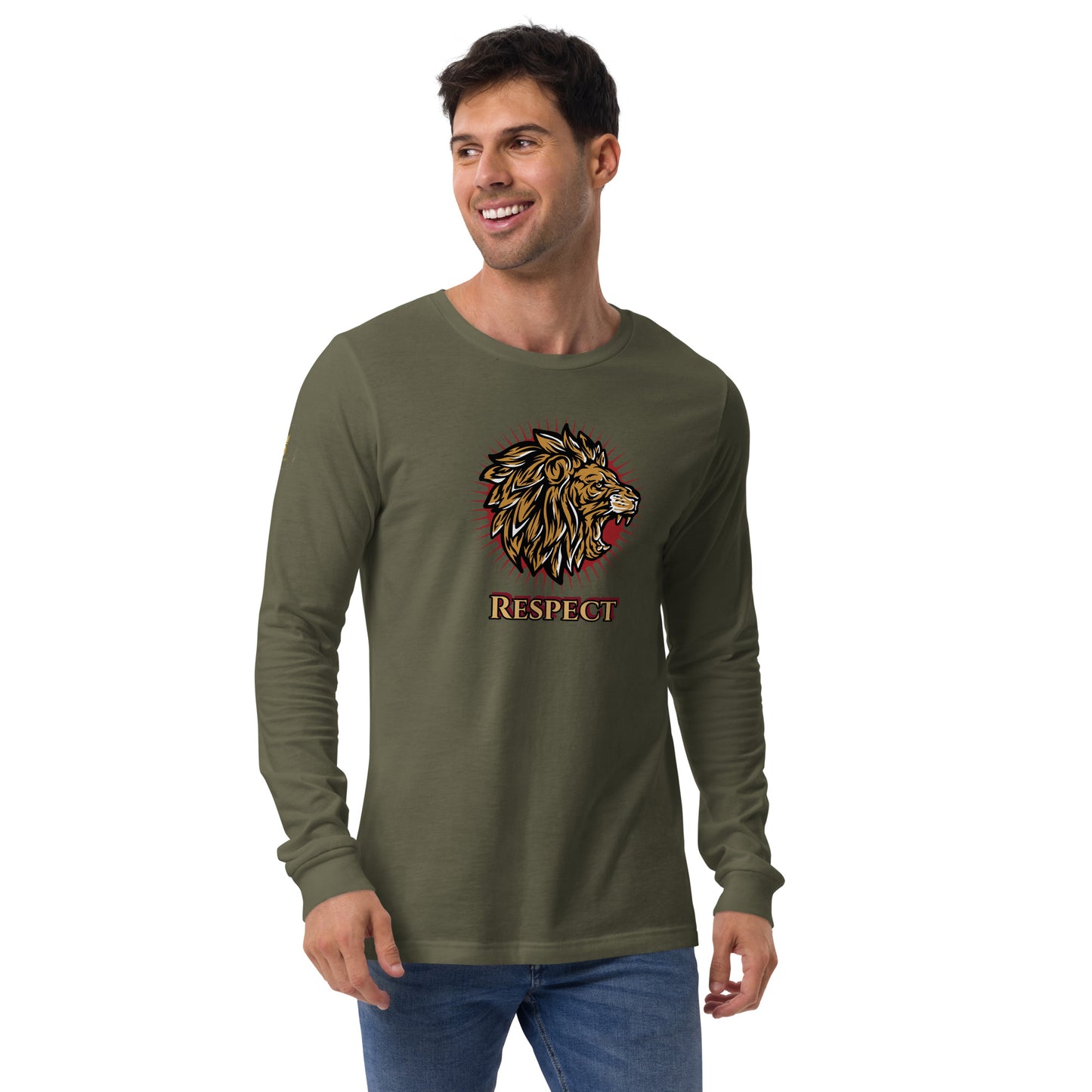 Men's Long Sleeve Tee (Lion Respect)