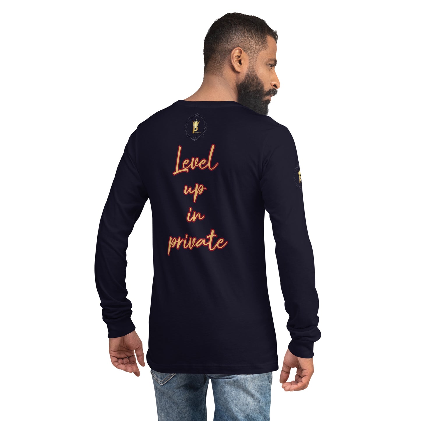 Men's Long Sleeve Tee (Lion Level Up In Private)