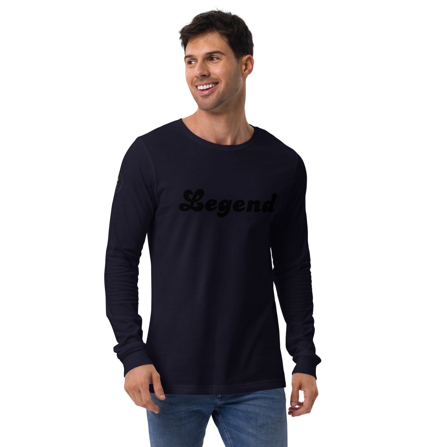 Men's Long Sleeve Tee (Legend, black text)