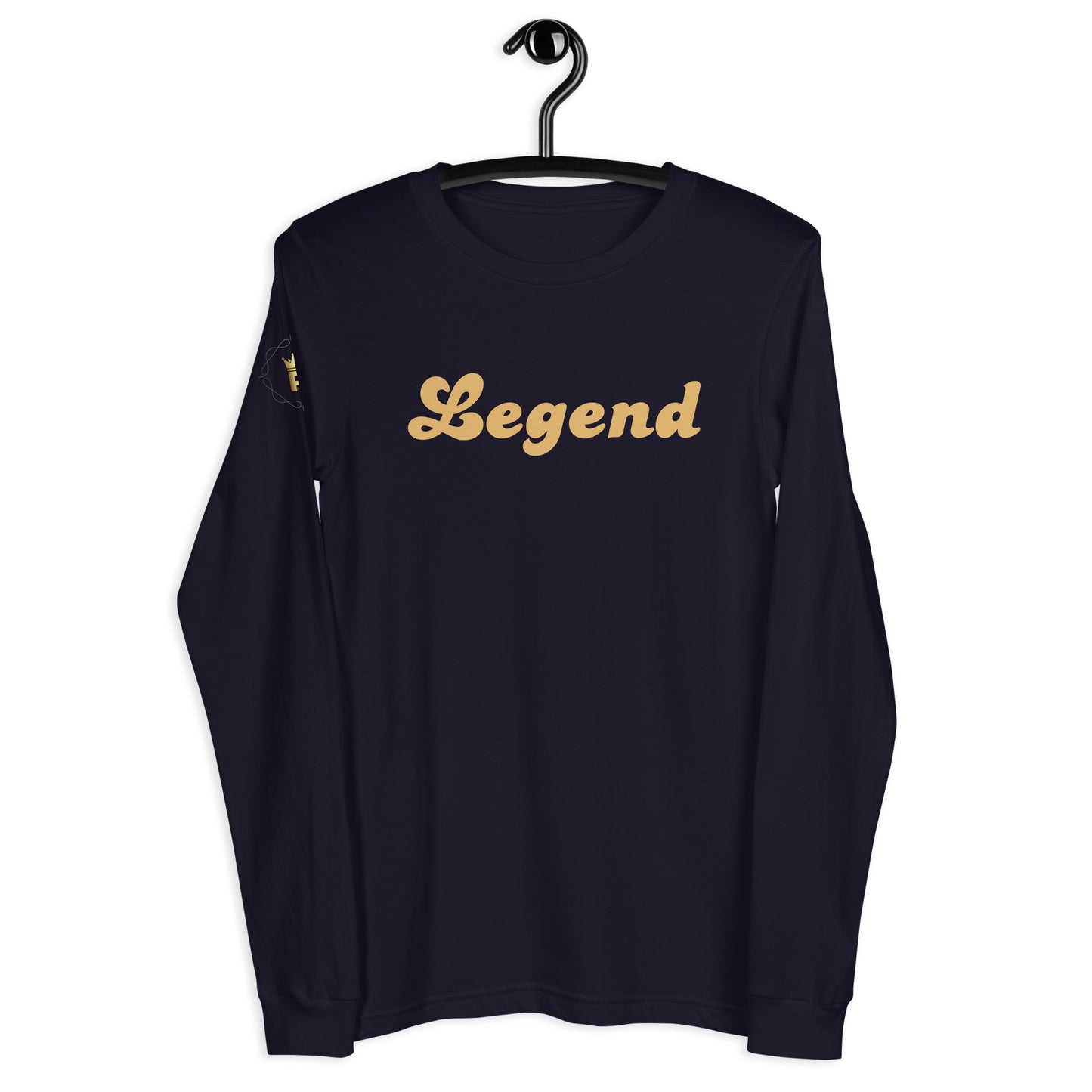 Men's Long Sleeve Tee (Legend, gold text)
