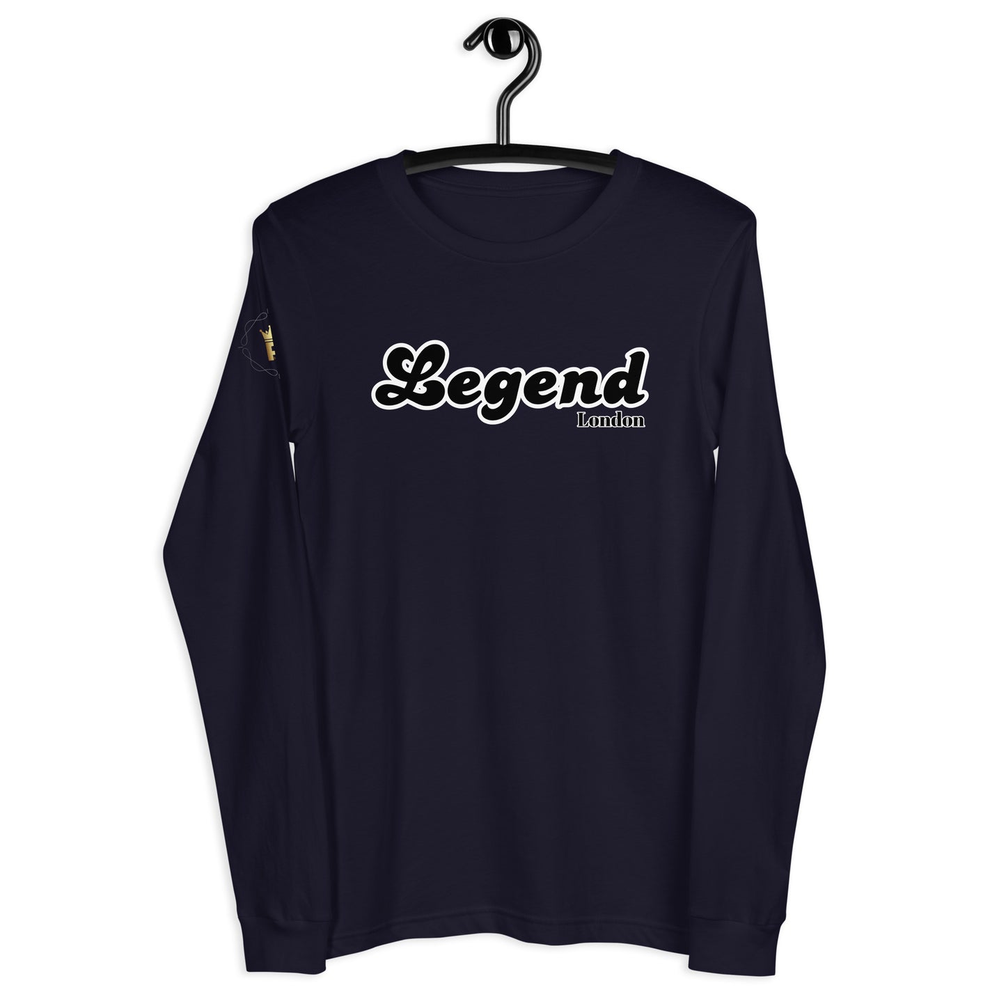 Men's Long Sleeve Tee (Legend London, black/white text)