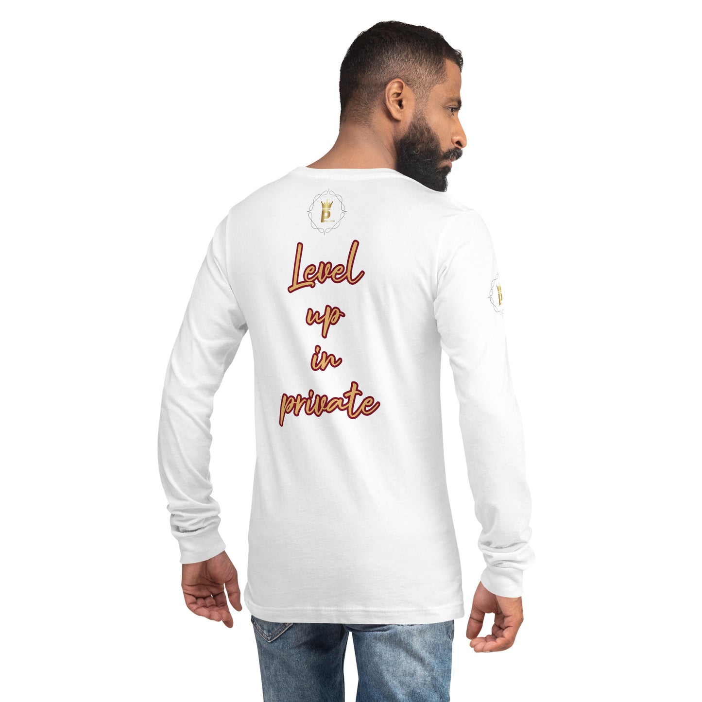 Men's Long Sleeve Tee (Lion Level Up In Private)
