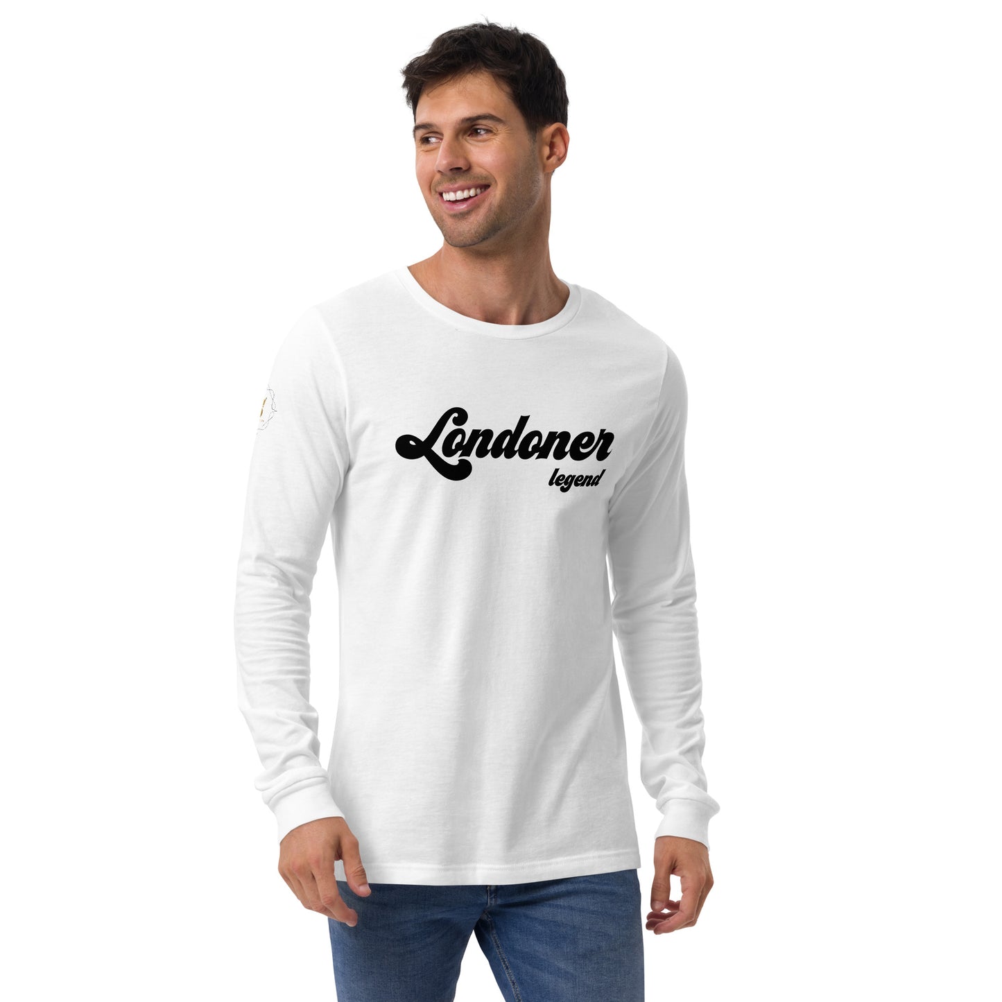 Men's Long Sleeve Tee (Londoner Legend, black text)