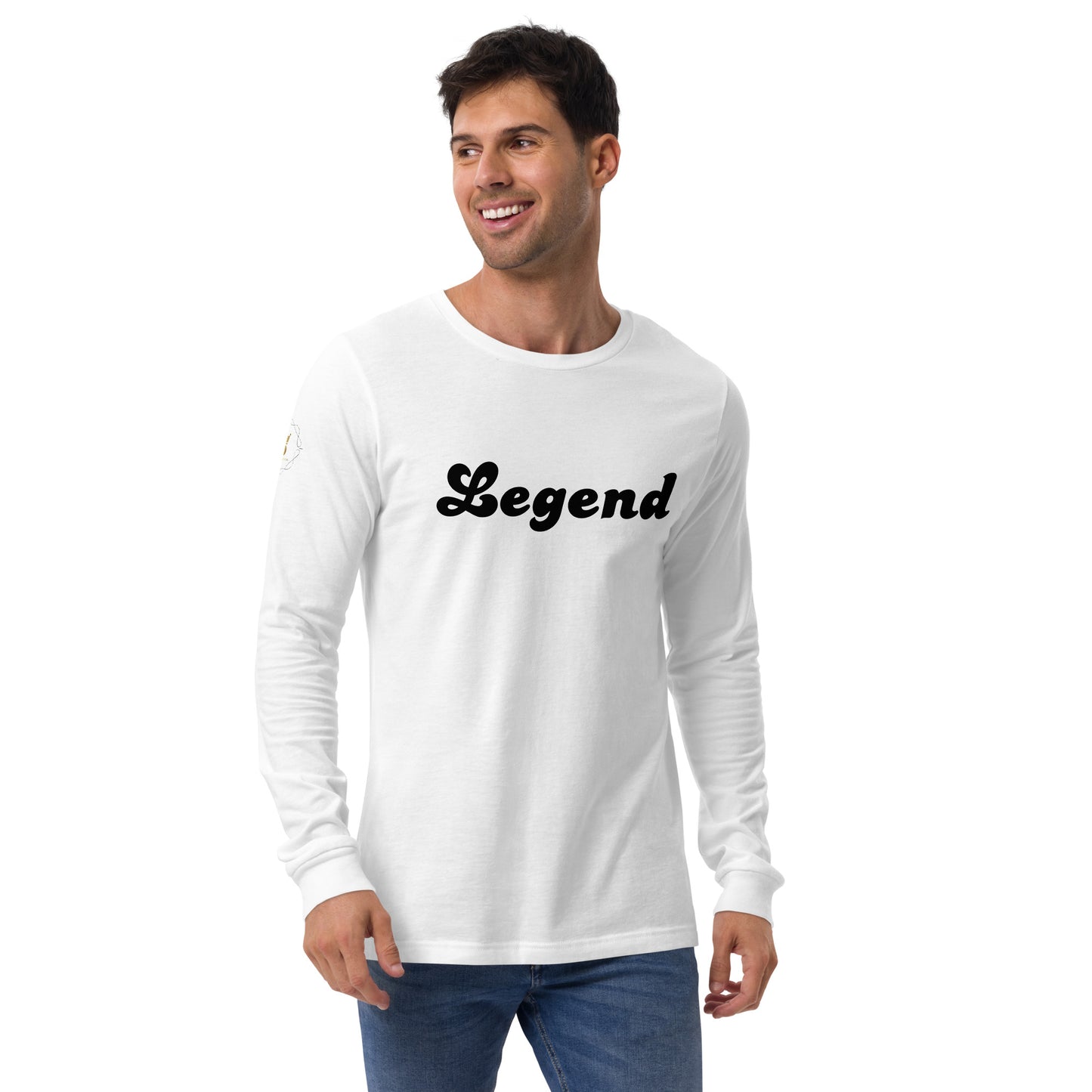 Men's Long Sleeve Tee (Legend, black/white text)