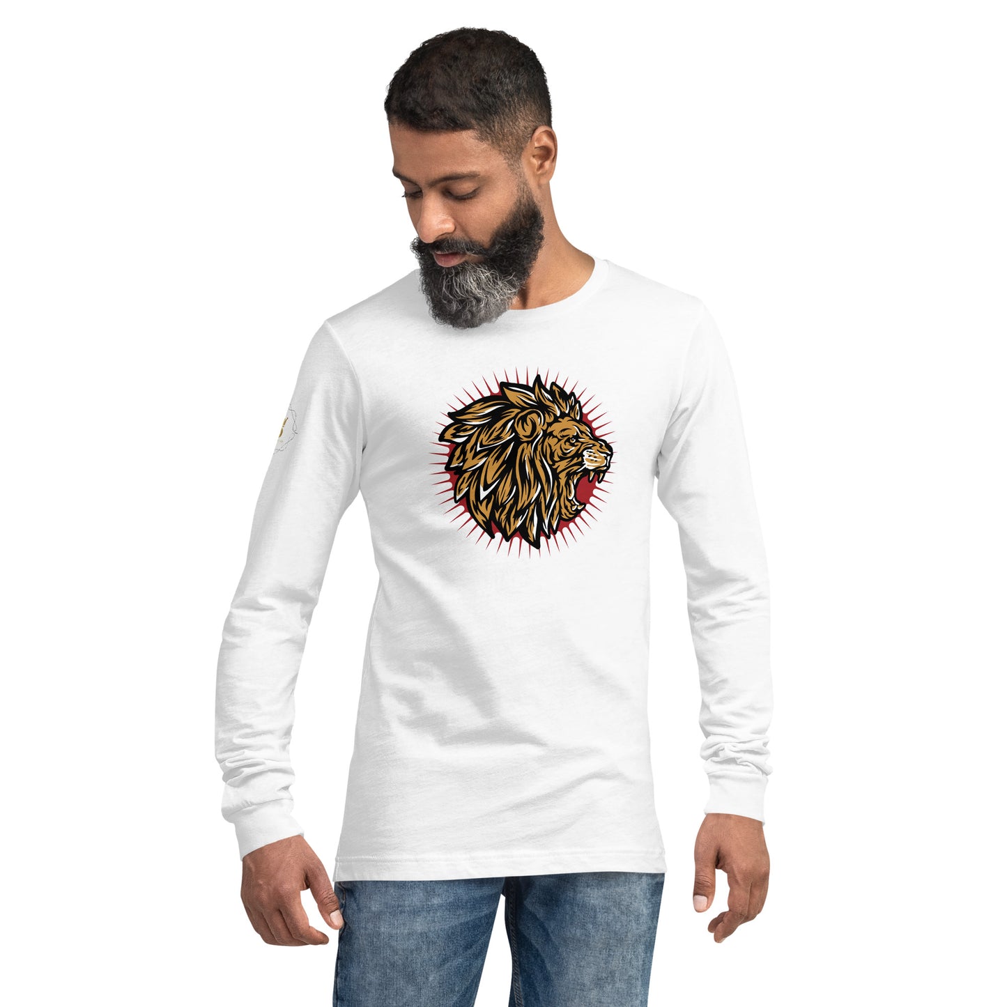 Men's Long Sleeve Tee (Lion Level Up In Private)