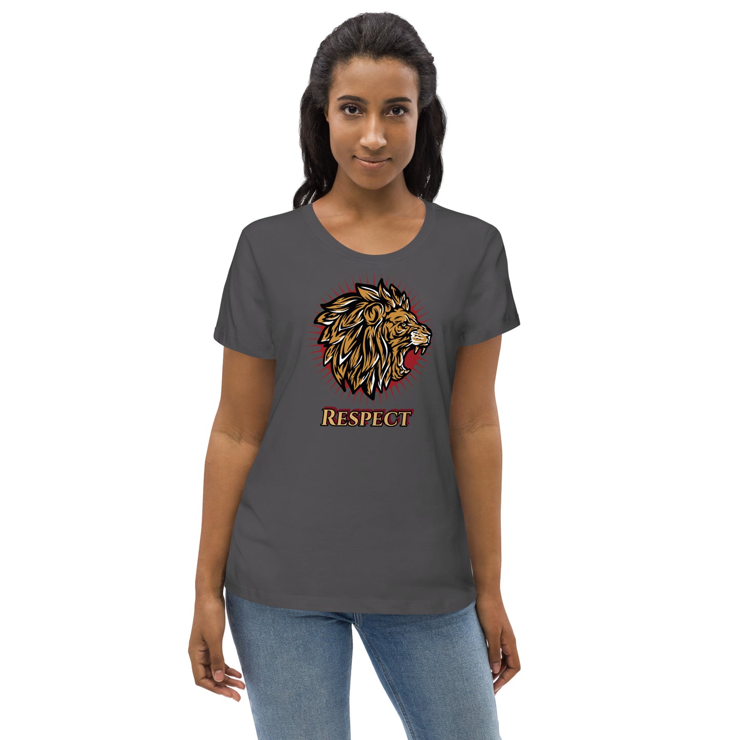 Women's fitted tee (Lion Respect)