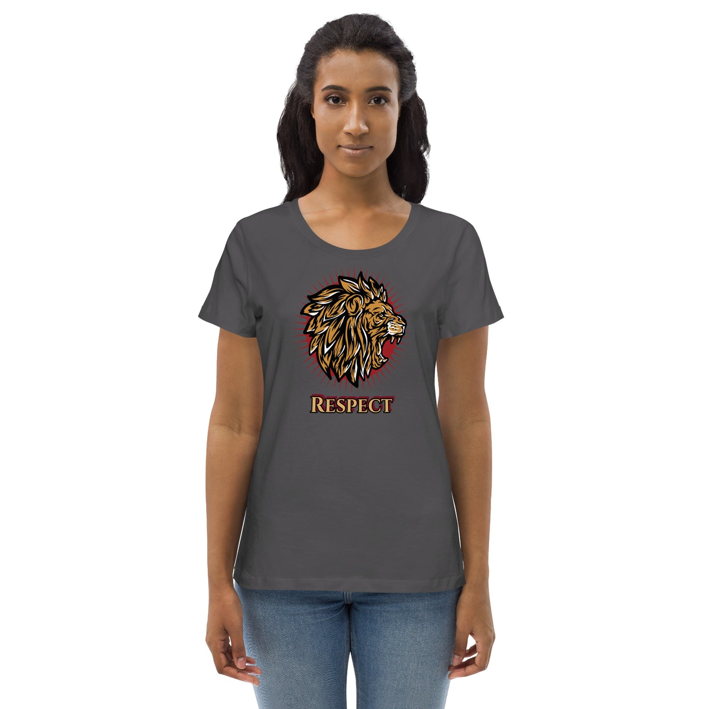 Women's fitted tee (Lion Respect)