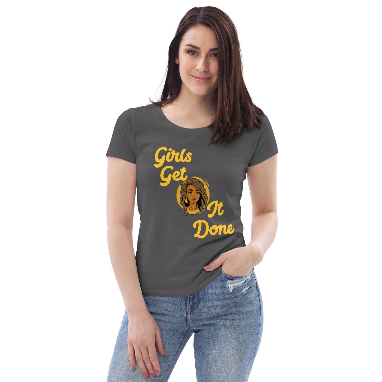 Women's fitted tee (Girls Get It Done)