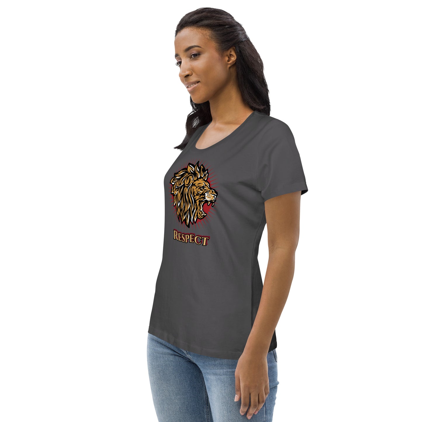 Women's fitted tee (Lion Respect)