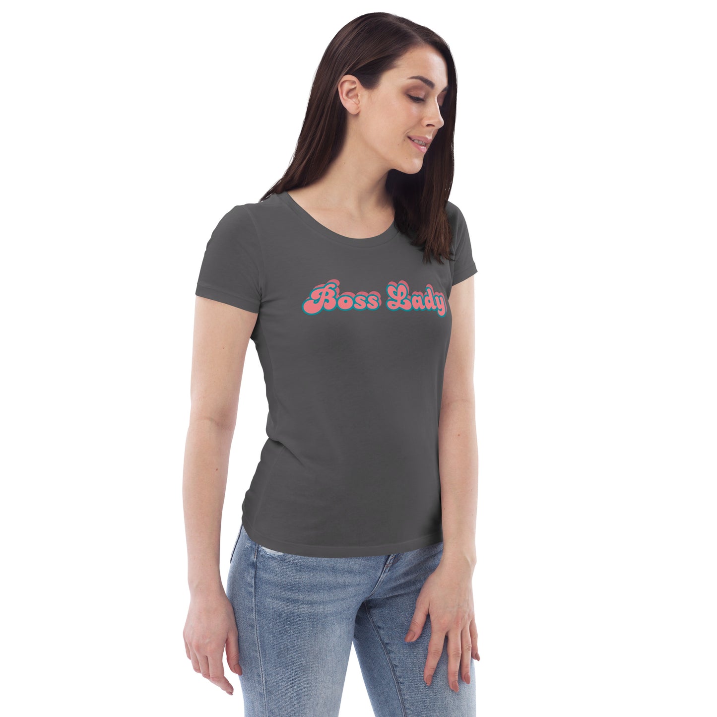 Women's fitted tee (Boss Lady Pink)