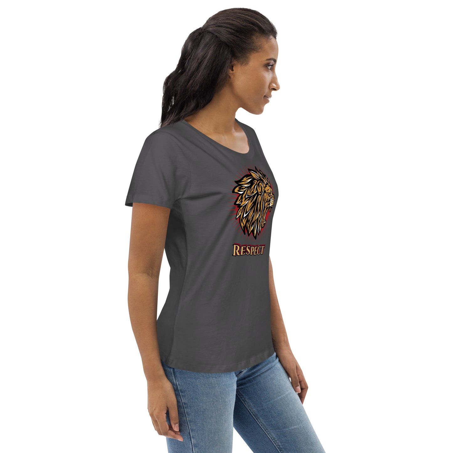 Women's fitted tee (Lion Respect)