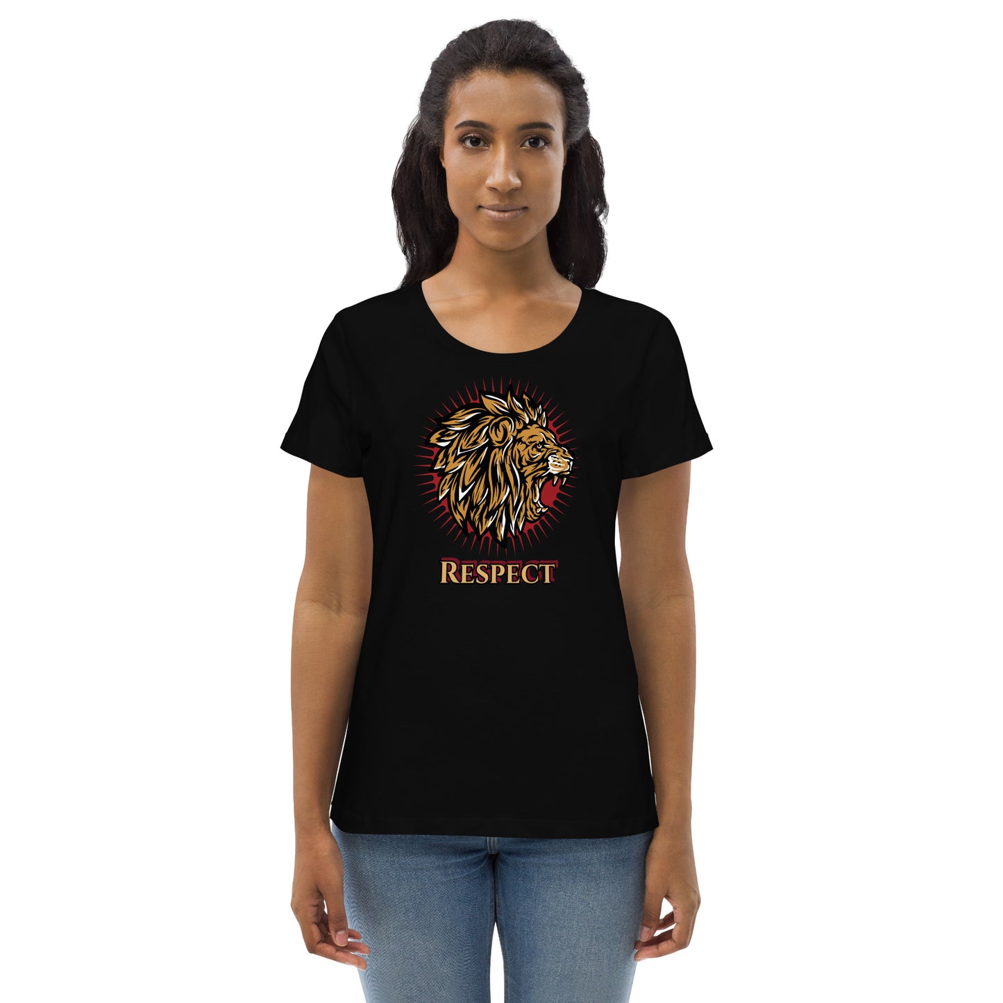 Women's fitted tee (Lion Respect)