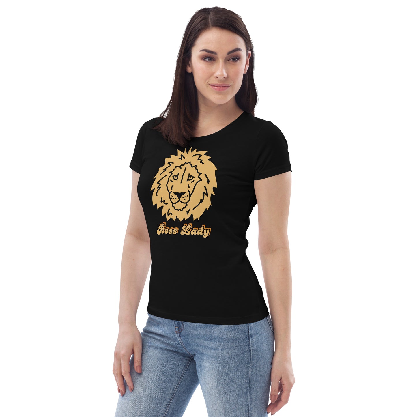 Women's fitted tee (Boss Lady Lion)