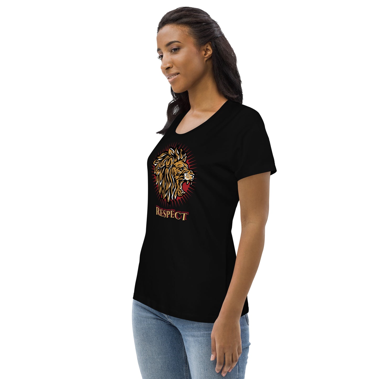 Women's fitted tee (Lion Respect)